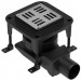Трап для душа Waterway Spot X чёрный с решеткой 100х100 (WSX100001N2)
