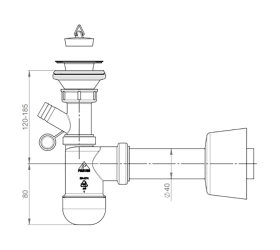 Сифон для умывальника Prevex Basic PR4-D4NR4-002