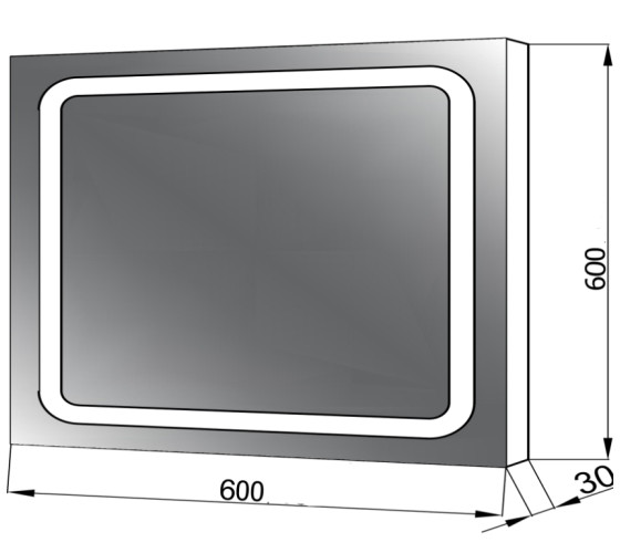 Зеркало Юввис Senator Z-600*600 LED