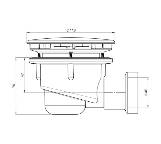 Сифон для поддона Prevex d90 3201004