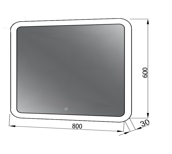 Зеркало Юввис Лион Z-800*600 LED
