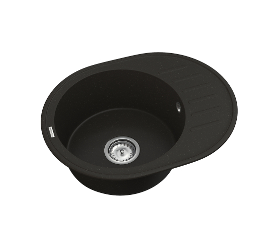 Кухонна мийка Vankor Lira LMO 02.57 Black з сифоном