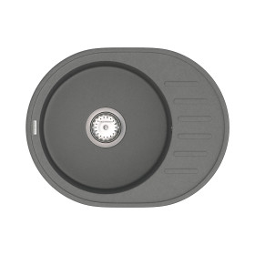 Кухонна мийка Vankor Lira LMO 02.57 Black з сифоном