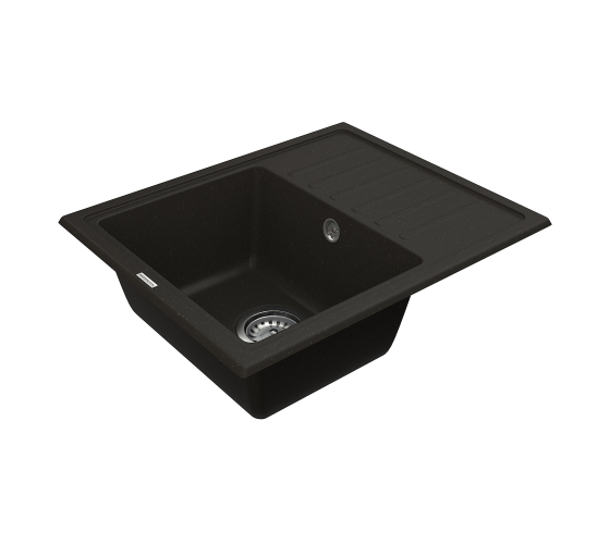 Кухонна мийка Vankor Lira LMP 02.55 Black з сифоном