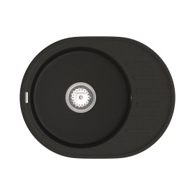 Кухонна мийка Vankor Lira LMO 02.57 Black з сифоном