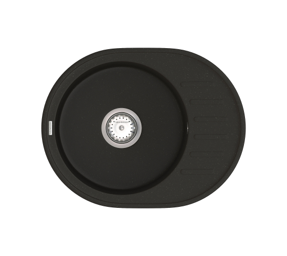 Кухонна мийка Vankor Lira LMO 02.57 Black з сифоном