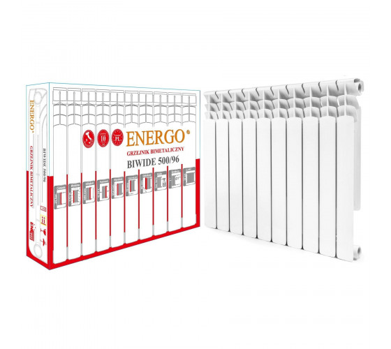 Радиатор биметаллический секционный ENERGO BIWIDE 500/96 (кратно 10 секций)