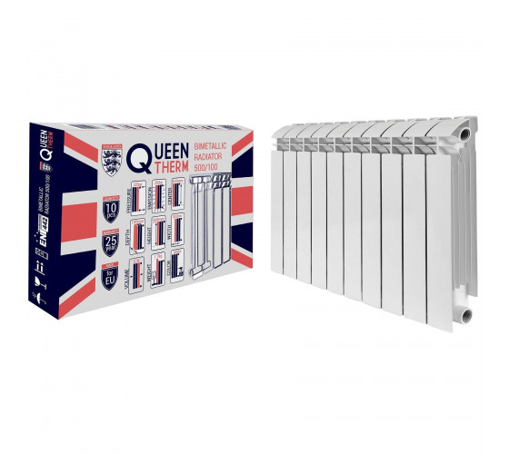 Радиатор биметаллический секционный QUEEN THERM 500/100 (кратно 10 секций)