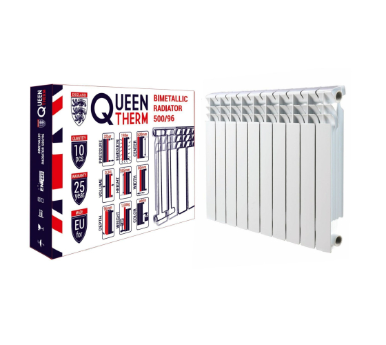 Радиатор биметаллический секционный QUEEN THERM 500/96 (кратно 10 секций)
