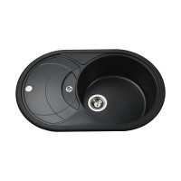 Кухонная мойка Globus Lux LUISE черный металлик 780х500мм-А0001
