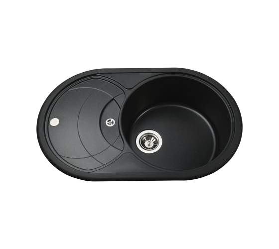 Кухонная мойка Globus Lux LUISE черный металлик 780х500мм-А0001