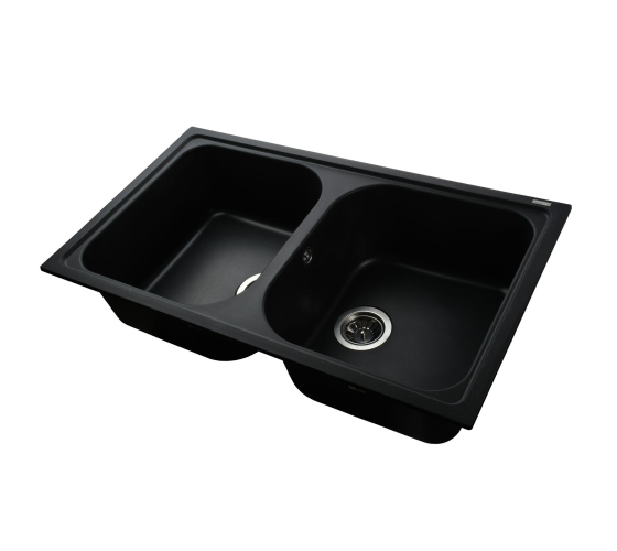 Кухонная мойка Globus Lux MALAREN черный металлик 860х500мм-А0001