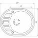Кухонная мойка Globus Lux ARNO слоновая кость 620х500мм