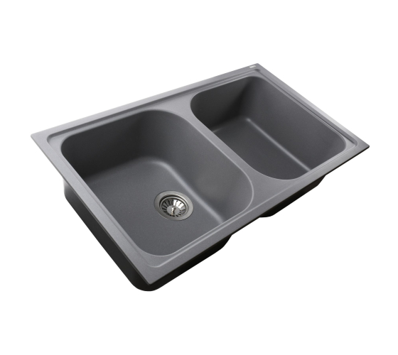 Кухонная мойка Globus Lux MALAREN  серый металлик 860х500мм-А0003