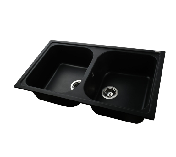 Кухонная мойка Globus Lux MALAREN черный 860х500мм-А0002