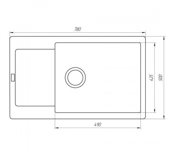 Кухонна мийка Globus Lux MALABI піщаний  780x500мм-А0004