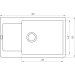 Кухонная мойка Globus Lux MALABI графит 780x500мм-А0001