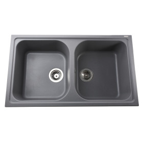 Кухонная мойка Globus Lux MALAREN  серый металлик 860х500мм-А0003