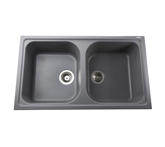 Кухонная мойка Globus Lux MALAREN  серый металлик 860х500мм-А0003