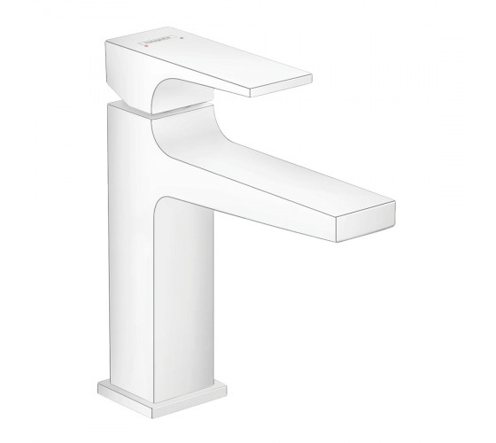 Смеситель для раковины Hansgrohe METROPOL 110 белый  (32507700)