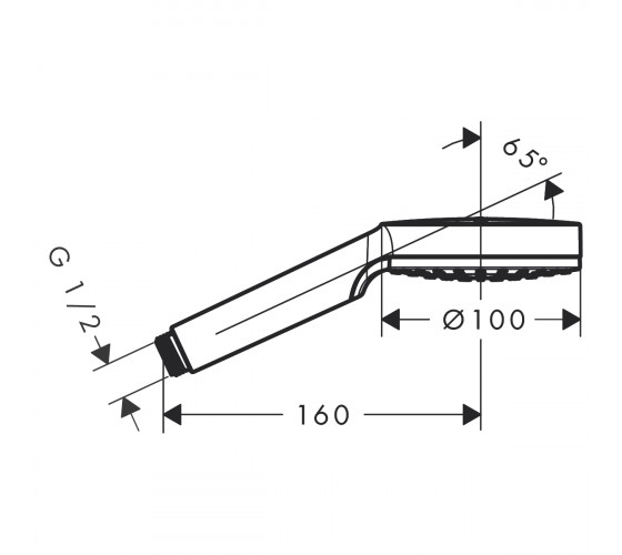 Ручний душ Hansgrohe Crometta 1jet білий/хром (26331400)