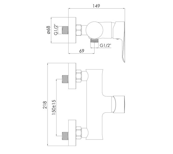 Смеситель для душа Imprese VACLAV (f03306401AA)