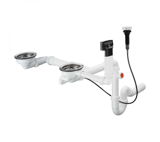 Cифон для двойной мойки Hansgrohe D17-11 (43938000)