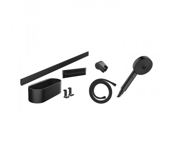 Комплект аксесуарів Hansgrohe WallStoris Activation EcoSmart 7в1, Matt Black (24291670)