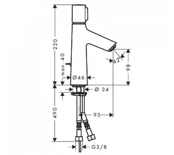 Смеситель для раковины Hansgrohe Talis Select S (72042000)