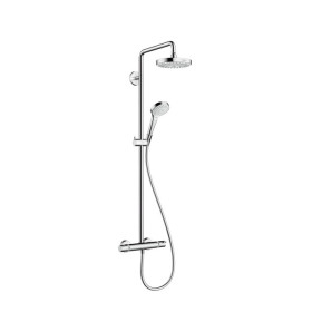 Душевая система для душа с термостатом Hansgrohe Croma Select S 180 2jet Showerpipe белый-хром (27253400)