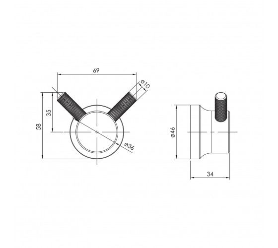Крючок Imprese BRENTA графитовый хром (ZMK091908210)