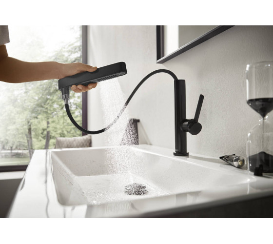 Смеситель для раковины с выдвижным изливом Hansgrohe FINORIS (76063000)