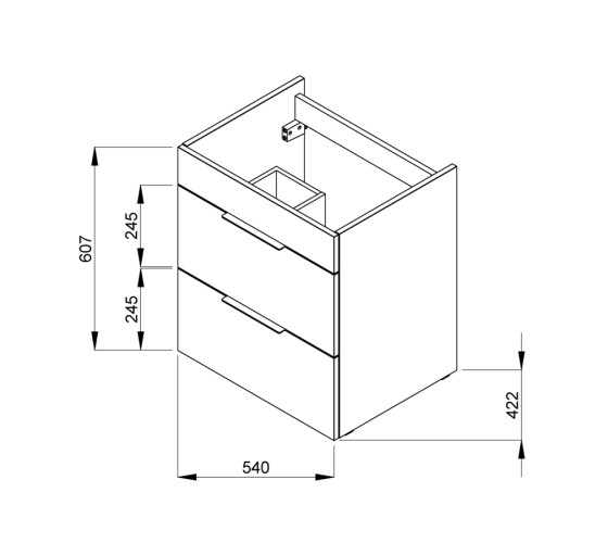 Тумба Roca SUIT 55 см, з умивальником, білий глянець (A85118A806)