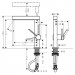 Смеситель для раковины с выдвижным изливом Hansgrohe FINORIS черный матовый (76063670)