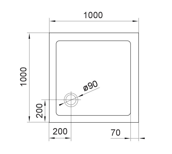 Душевой поддон Eger SMC 100х100 см (599-1010S)