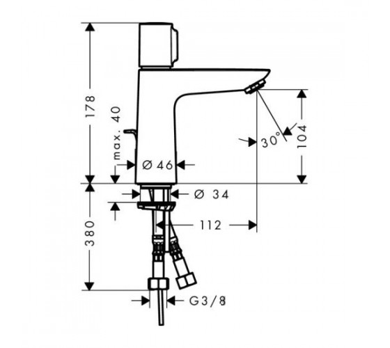 Смеситель для раковины Hansgrohe TALIS Select E (71750000)