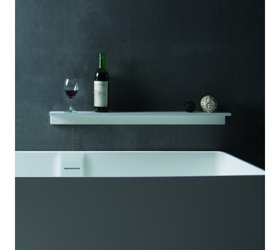 Полиця кам'яна Volle Solid Surface 450 мм білий (18-40-114)