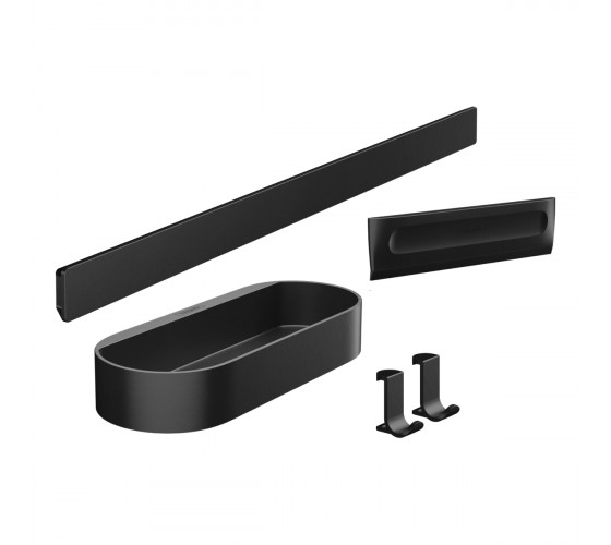 Комплект аксессуаров Hansgrohe WallStoris 4в1, Matt Black (27967670)