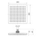Верхний душ Imprese квадратный 200х200 мм (SQ200)