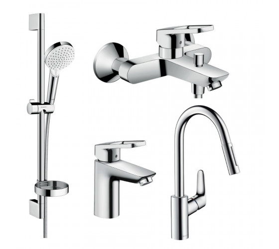 Набір змішувачів для ванни 4в1 Hansgrohe LOGIS LOOP (1252019)