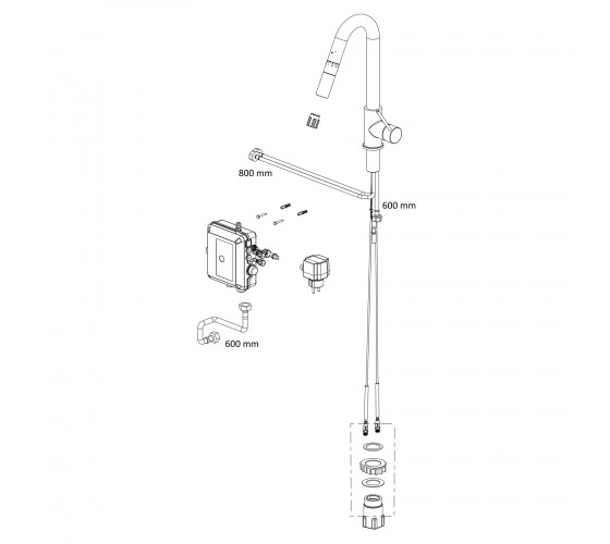 Смеситель для кухни Imprese Quadrio Smart (ZMK051901151)