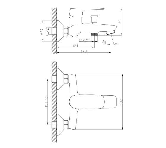 Смеситель для ванны Imprese STRELA (f03208301AA)