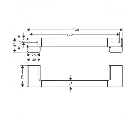 Поручень для ванны Hansgrohe ADDSTORIS (41744000)