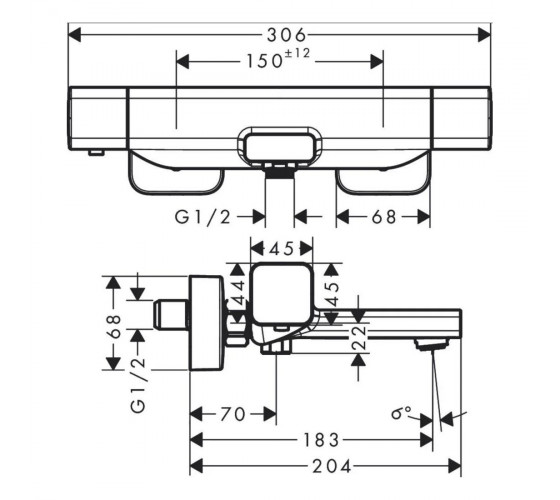 Термостат для ванны Hansgrohe Ecostat E, хром (15774000)