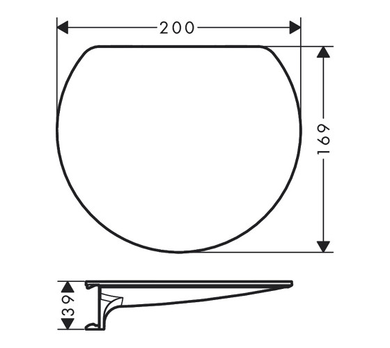 Полочка Hansgrohe WallStoris 20,0x16,9x3,9 см, Matt Black (27915670)