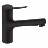 Смеситель для кухни Hansgrohe Zesis M33 150 2jet с вытяжным изливом, черный (74800670)