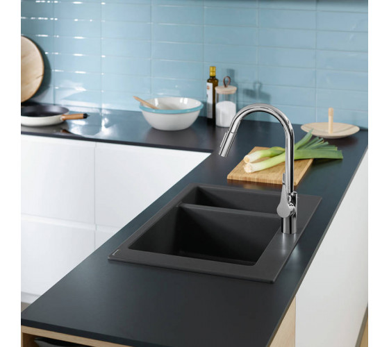 Кухонная мойка Hansgrohe S510-F635 черный графит (43315170)