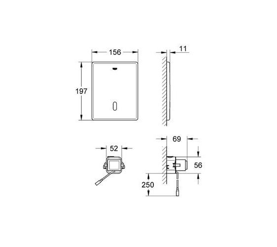Клавіша змиву для унітазу Grohe Tectron Skate нержавіюча сталь (38393SD1)
