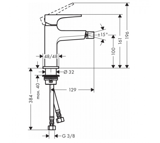 Змішувач для біде Hansgrohe Metropol (32520000)