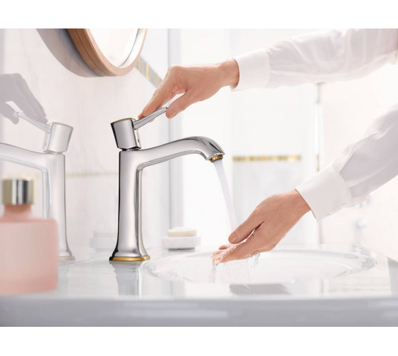 Смеситель для раковины Hansgrohe Metropol Classic хром/золото (31302090)